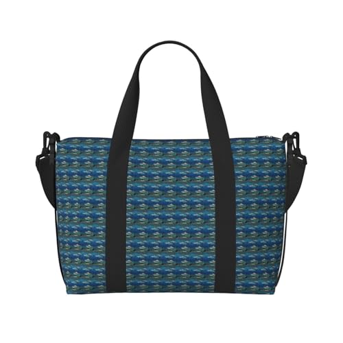 Sac de voyage requins marteaux bagage polyvalent mixte en toile noire