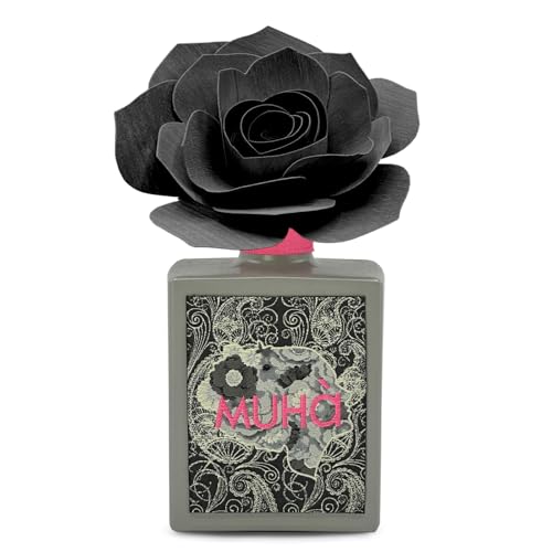Materiale: Vetro MUHA\' Profumatore Diffusore Art Rosa con Ricamo 200ml Legni e Te\'