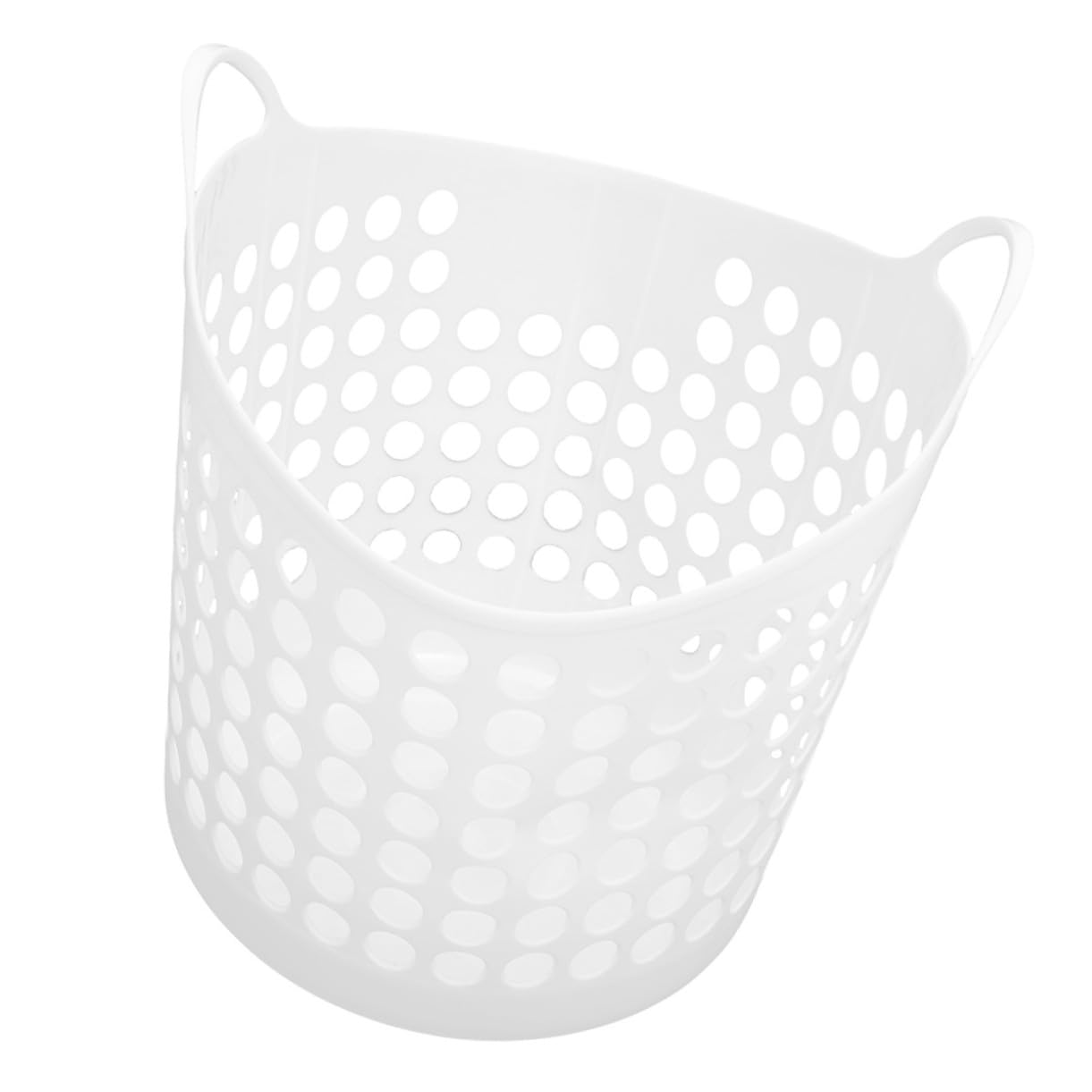 Cesto Portabiancheria Manici 40l in PE Bianco per Bagno