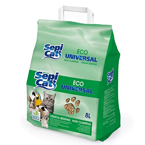 Trucioli di legno per gatti 8L - Pellet assorbenti in legno trucioli Eco Universal - trucioli per lettiera per gatti - trucioli criceti - letto per conigli e porcellini d'India