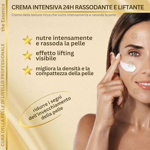 Gmt Beauty Intense 24H Firm & Lift Cream - Crema Viso Idratante - Crema Viso Notte E Giorno Per Tutti I Tipi Di Pelle - Crema Antirughe Lifting - Trattamento Del Viso Per Uomini E Donne - 2