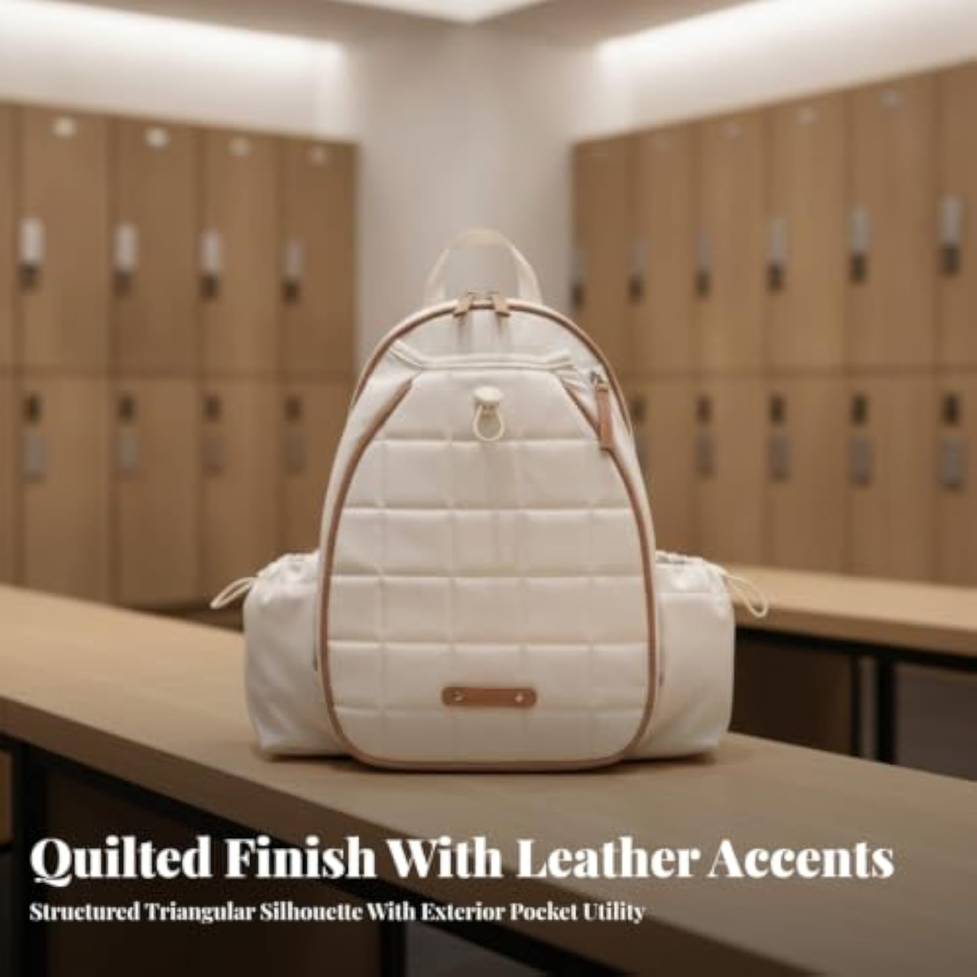 Lightweight Quilted Pickleball Backpack, Compact Design