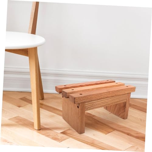 Taburete ergonómico de madera para evitar caídas de niños en el baño 5