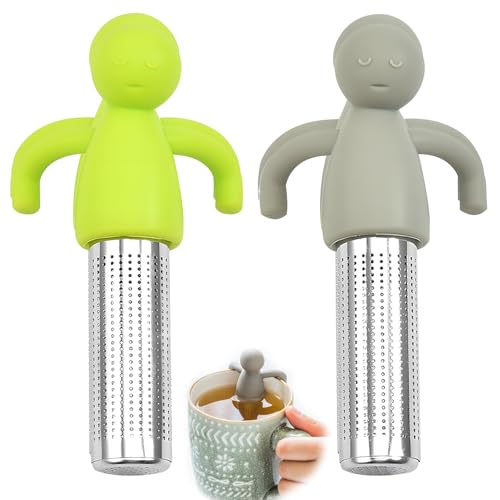 2 Pcs Tea Infuser, Loose Tea Infuse, Tea Strainer, Diffusers for Strainer, Reusable Cute Loose Leaf Tea Infuser Tea Diffuser, Cute Steepe for Home or Office Use to Brew A Variety of for Loose Teas