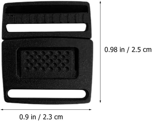Abaodam 100Pcs Quick Side Release Buckles Adjustable No Sewing Clips Snaps Backpack Plastic Buckle Clips Plastic Replacement for Dog Collar Nylon Webbing