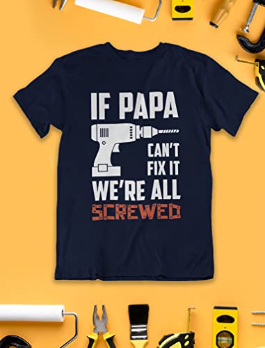 Papa Shirt Fathers Day Dad Gifts From Daughter Son Grandpa Dads Funny Shirts X-Large Navy #TOP3