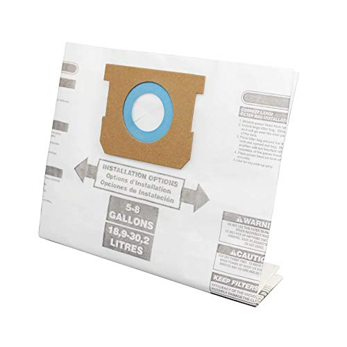 Image of 8 PCS Replacement for Type E 9066100 90661 Type H 90671 9067100 5-8 Gallon General Purpose Dust Bags