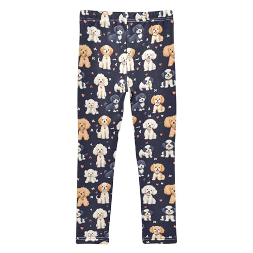 Girls Leggings Soft Toddler Ankle Length Bottoms Dog Kids Dance Yoga Pants 4-10 Years2