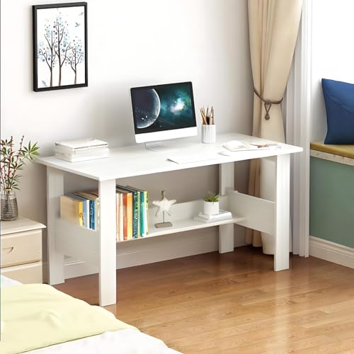 Image of MATTERHORN Engineered Wood Office Table, Work from Home Table with Shelf for Storage (DIY, 900 x 500 x 800 cm, MOOT0126-10001)