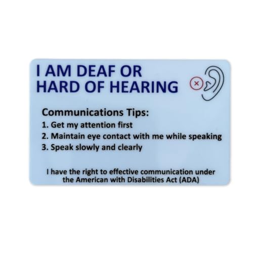 Hard of Hearing Medical ID Card – Personalized ICE Card