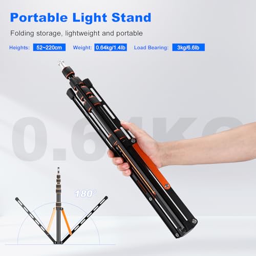 Trépied extensible léger pour stabiliser flash et anneau lumineux - 2
