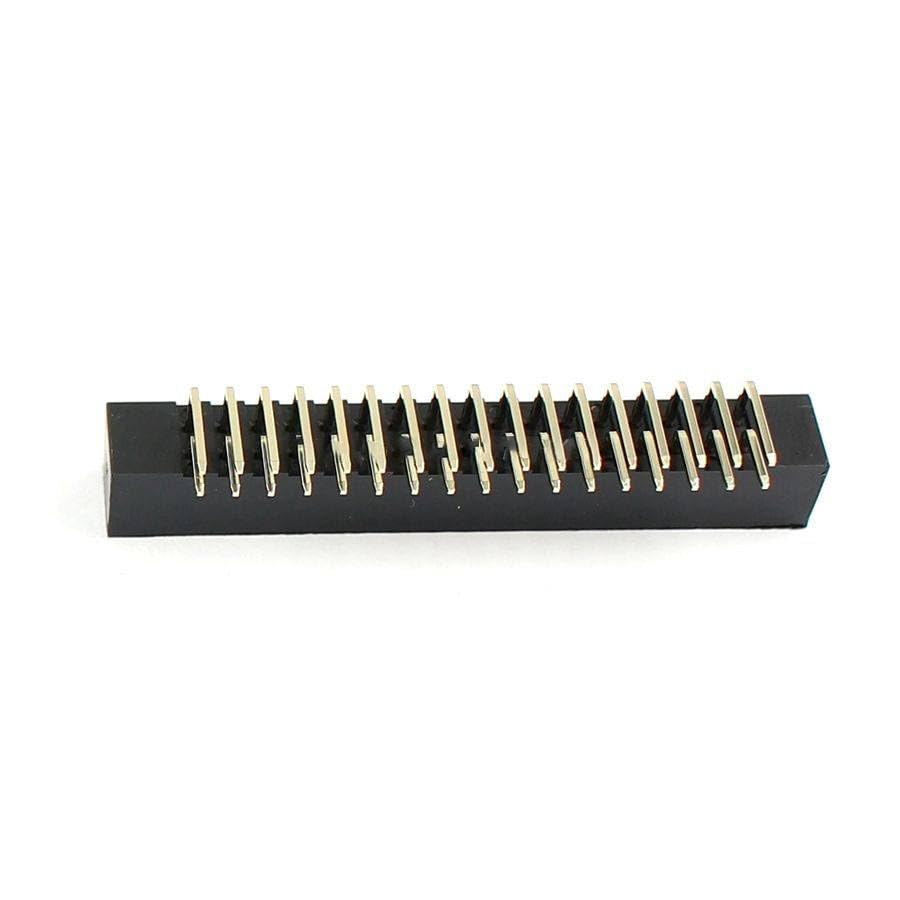Generic 50 Pcs 2mm 2x17Pin 34 Pin Right Angle Male Shrouded IDC Box Header Connector