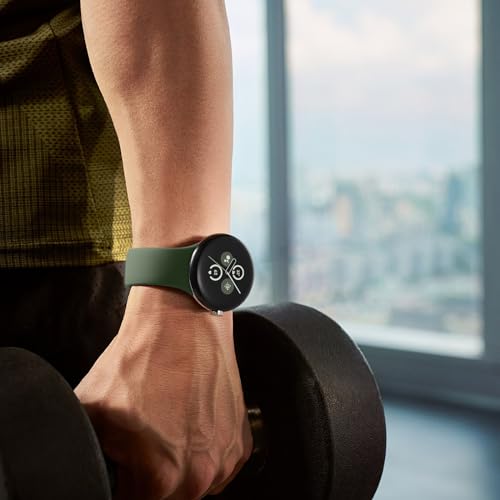 Maledan Band Compatible with Google Pixel Watch 2/1/3/4 41mm 45mm Band for Men Women, Soft Silicone Waterproof Strap Replacement Sport Bands for Pixel Watch 3/4/ Google Smartwatch 2/1 Accessory, L