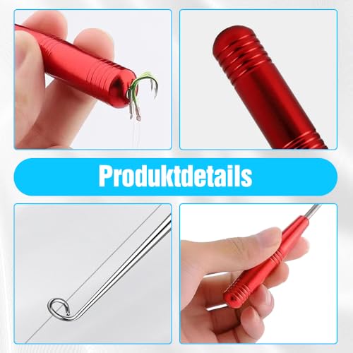 Fish Hook Remover Tool, 2024 New Stainless Steel Dehooking Fish Picker Fishing Hook Quick Removal, Fish Hook Disconnect Device Fishing Forceps for Fishing Lines of Different Large Thicknesses (Red) - Thumbnail 3