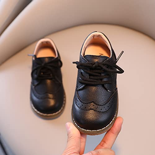 Boy's Girl's Classic Lace-Up Oxford Shoes Comfort School Uniform Dress Loafer Flats2