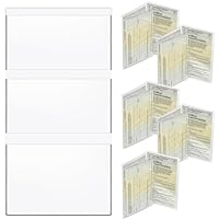 jiawaggag 3 Stück Schutzhüllen für Fahrzeugschein und Versicherungskarte, Schutz für Zulassung, transparente Hülle für Fahrzeugschein, Kunststoffhülle, für Dokumente, Auto, Motorrad, durchsichtig