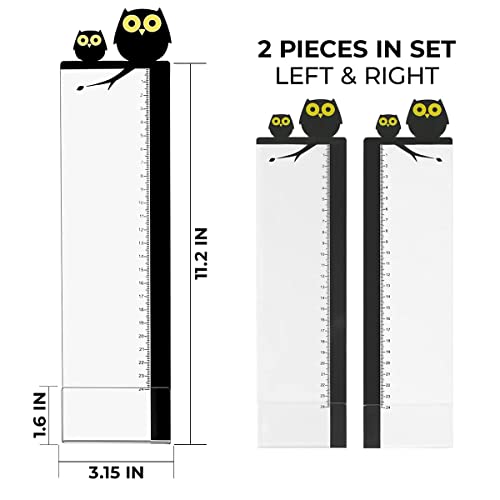 Image of Memo Board for Computer Monitor - 2Pcs Transparent Acrylic Side Panels with Owl Design, Sticky Note Organizer for Desk, Reminder Board and Phone Holder for Home and Office Use