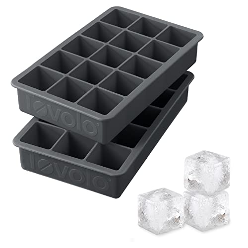 Tovolo Silicone Ice Cube Tray Charcoal Gray Pack of 2 BPA Fr...