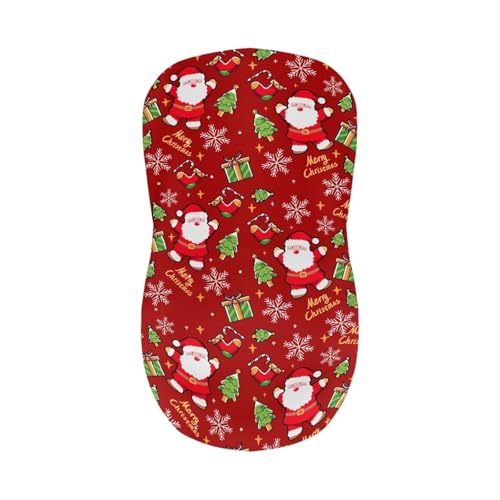 Image of Santa Claus Bar Stool Covers with Backs Set of 2 Waterproof Swivel Bar Stool Covers Slipcovers with Elastic Band Non-Slip Cushion Slipcover for Counter Christmas Decor