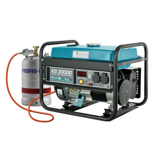 Könner&Söhnen KS 3000G Generator 3000 W, Benzin-LPG Stromerzeuger 4-Takt