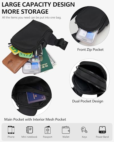Peiees Sportswear Essentials Small Crossbody Bag for Men Women Mini Sling Bag Travel Running Daypack Cross Body Shoulder Bags2
