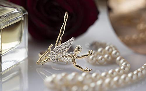 Image of Set of 2 Brooch Lapel Pins With Rhinestones