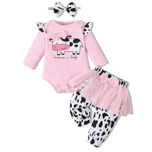 Image of VINUOKER Baby Girl Clothes,Baby Girl Spring Fall Winter Outfits Infant Bodysuit Pant Set