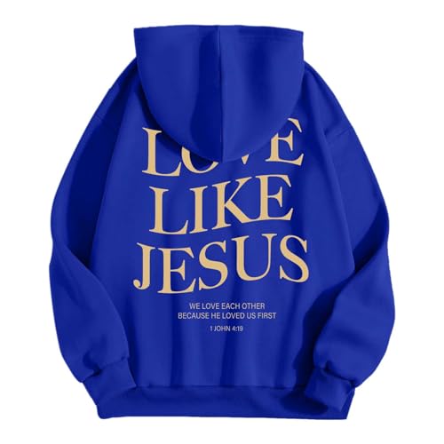 Jesus Hoodie Christian Hoodies and Sweatpants Sets Letter Graphic Printed Comfy Fleece Long Sleeve Pullover Sweatshirts4