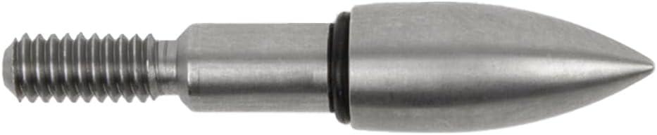 Match Grade Screw-in Bullet Points with Locking O-Ring, for Reduced (9/32”/ 0.231”/ 6mm) Arrow shafts, 100 Grain, 12pk