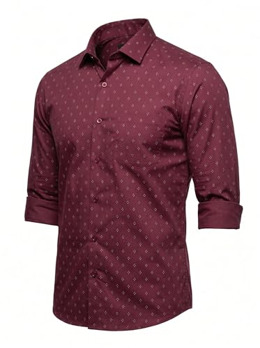 Image of Amazon Brand - INKAST Men's Printed Cotton Shirt | Full Sleeve | Regular Fit | Comfortable Formal Stylish Shirt for Men | Man Shirts for Professional Look