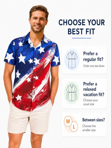 Image of Yoimira Hawaiian Shirts for Men, Print Mens Casual Short Sleeve Button Down Shirts Floral Aloha Beach Shirt