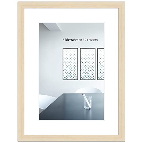 WANDStyle Marco de fotos clásico 13 x 18 I Color: natural I Marco de fotos de madera I Marco de fotos moderno I Fabricado en Alemania I H960 Cover