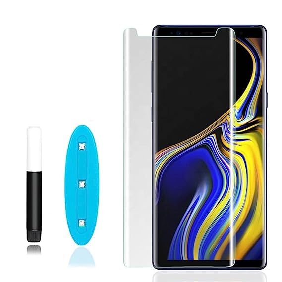 Image of Premium Tempered Glass Design For Samsung Galaxy S8 Plus | S9 Plus Advanced Border Less Full Edge-To-Edge Protector 3D Curved UV Screen Protector And Easy Installation Kit
