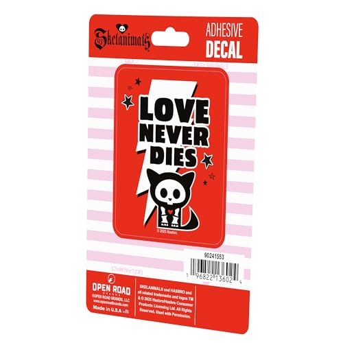Image of Hasbro Skelanimals Love Never Dies Adhesive Vinyl Decal - Cute Skelanimals Sticker for Water Bottle or Laptop