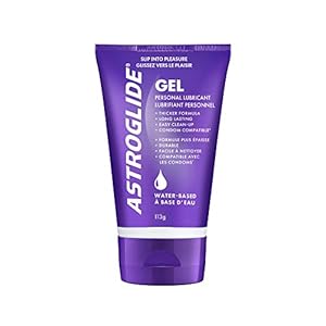 Astroglide Water Based Lube (4oz), Ultra Gentle Gel Personal Lubricant for Vaginal and Anal Sex, Stays Put with No Drip, Sex Lube, Long-Lasting for Men, Women and Couples, Safe for Toys