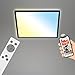 Produktbild Briloner Leuchten - Smarte LED Deckenleuchte, WiFi Wohnzimmerlampe, Backlight-Effekt, Farbtemperatursteuerung, dimmbare Deckenlampe mit Fernbedienung, Sprachsteuerung, LED Panel, weiß-schwarz, 42x42cm