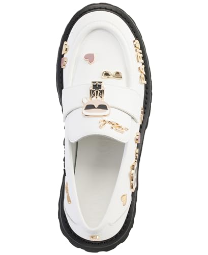 Image of Karl Lagerfeld Women's Gaston Lug Sole Loafer with Pin Embellishments