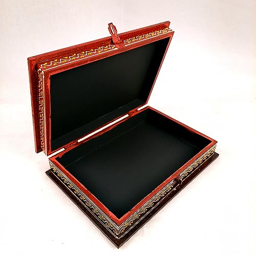 Image of Apka Mart The Online Shop Jewellery Box | Decorative Wooden Jewelry Box | Multi-Purpose Storage Box - for Home, Dressing Table Decor, Storage & Gifts - (7X10) Inch (Wood, Multicolor)