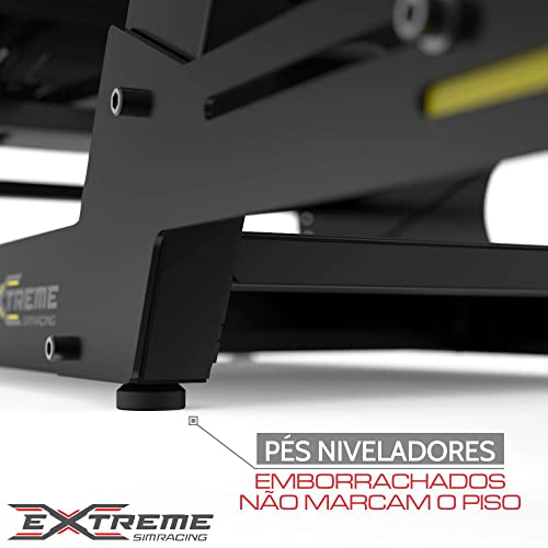 Extreme Simracing Racing Simulator Cockpit With All Accessories (Black/Yellow) - VIRTUAL EXPERIENCE V 3.0 Racing Simulator For Logitech G27, G29, G920, G923, SIMAGIC, Thrustmaster And Fanatec