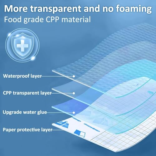 Image of Transparent Book Cover | 30 Unique Labels for Books for School Waterproof Self Adhesive Sticking Books Cover Stationery Items [30 Pcs- 3 Different Sizes -10 Each] 1 Year Warranty