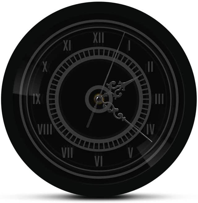 ERICC Reloj de pared negro retro europeo romano digital reloj de pared moderno decoración del hogar reloj luminoso