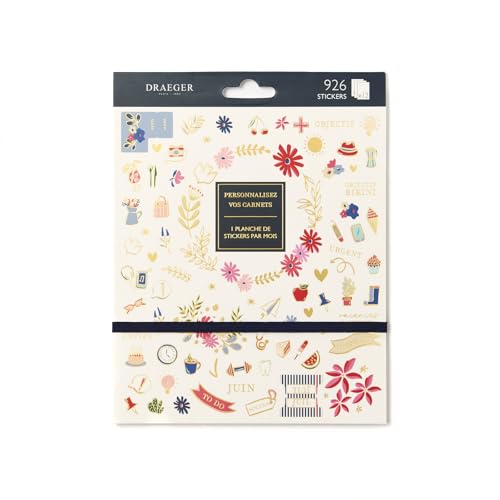 Draeger Paris - Carnet De Stickers D'Organisation Home Office - 12 Feuilles