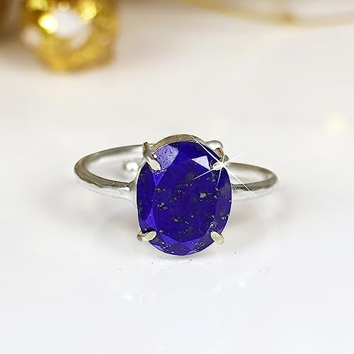 Image of Reiki Crystal Products Certified Natural Gemstone Adjustable Ring, AAA Crystal Ring for Men & Women, Citrine Amethyst Quartz Lapis Onyx Tiger Eye, Reiki Charged Jewellery