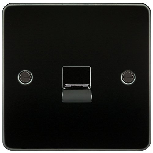 Image of Knightsbridge FP7400GM Flat Plate Telephone Extension Socket, Gun Metal