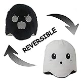 Muñeco Fantasma de Peluche, Juguete Fantasma de Peluche Luminoso Reversible Creativo de Doble Cara, Muñeco Fantasma de Algodón Suave con Ojos Brillantes, Decoración de Halloween, Regalo para Niños