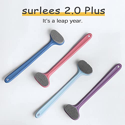 Surlees 2.0 Plus - Back Scrubber For Shower For Men Women Elderly, Bath Brush, Body Brush (15'', Blue) #TOP5