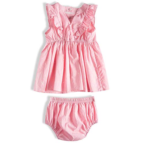 Vestido Manga Curta Poas, Tip Top, Bebê Menina, Rosa, M