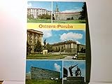 Ostrava - Poruba. Tschechien. Alte Ansichtskarte / Postkarte farbig, ungel. ca 80ger Jahre ?. 5 versch. Ansichten. Gebäudeansichten, Wohnsiedlungen, Park, Denkmäler.