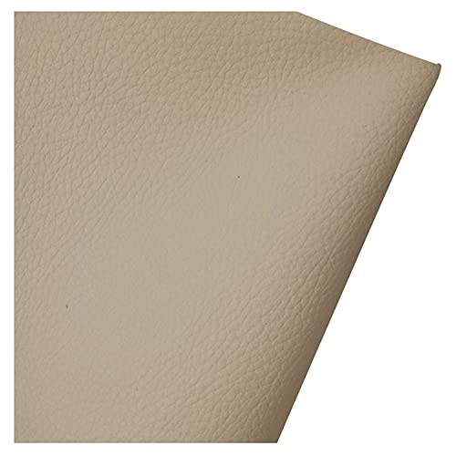 Polipiel for Tapizar Tapicería Material De Artesanía Tela De Grano Cuero Imitación Sintético PU Sintética Venta Polipiel(Cream color,1.6X5m)