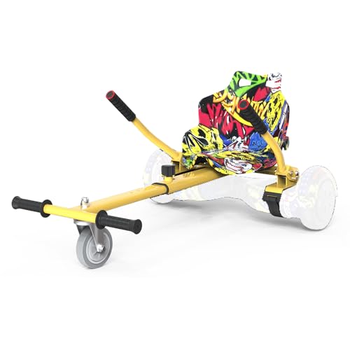 MEGA MOTION Hoverboard Kart, Hoverboard con Asiento se Adapta a Todos los Scooters Dobles autoequilibrados de 6,5 a 10 Pulgadas, Soporte Ajustable para Scooter Karting Adecuado para Adultos y niños